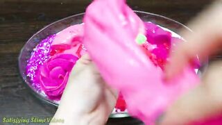 PINK Slime Mixing Makeup, Clay and More into Glossy Slime ! Satisfying Slime Video #705