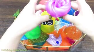 Mixing Store Bought Slime into Clear Slime | Slimesmoothie | Satisfying Slime Videos #690