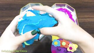 UNICORN MACARON BLUE vs PURPLE! Mixing Makeup and Clay into GLOSSY Slime! Satisfying Slime ASMR #684