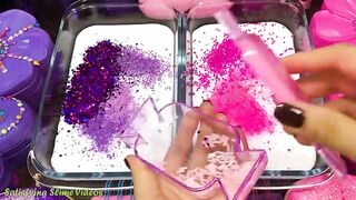 Purple vs Pink | Mixing Random Things into GLOSSY Slime | Satisfying Slime, ASMR Slime #695