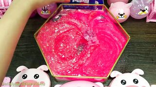 PINK PEPPA PIG | Mixing Random Things into GLOSSY Slime | Satisfying Slime, ASMR Slime #691