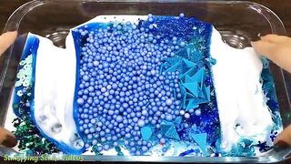 BLUE Slime | Mixing Random Things into GLOSSY Slime | Satisfying Slime, ASMR Slime #688