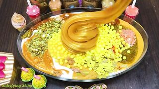 GOLD BUTTERFLY Slime | Mixing Random Things into GLOSSY Slime | Satisfying Slime, ASMR Slime #670