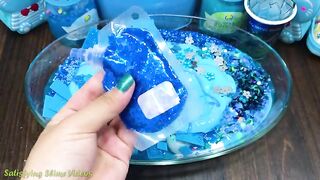 BLUE HELLO KITTY Slime | Mixing Random Things into GLOSSY Slime | Satisfying Slime, ASMR Slime #668