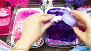 FROZEN PURPLE vs PINK | Mixing GLOSSY Slime with Many Different Things! Satisfying Slime, ASMR Slime