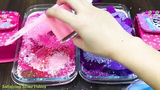 FROZEN PURPLE vs PINK | Mixing GLOSSY Slime with Many Different Things! Satisfying Slime, ASMR Slime