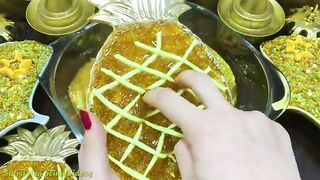 GOLD Slime ~ Mixing Random Things into Store Bought Slime ~ Satisfying Slime Videos #646