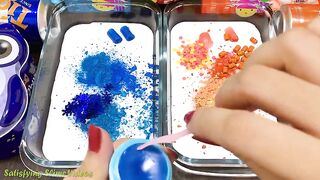 BLUE vs ORANGE | Mixing Random Things into Glossy Slime | Satisfying Slime Videos #645