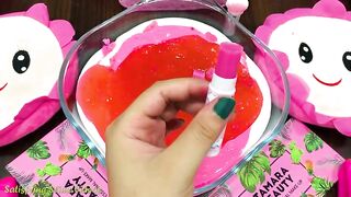 PINK Slime ! Mixing Random Things into Glossy Slime | Satisfying Slime Videos #641