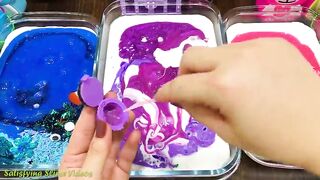 BLUE, PURPLE & PINK | Mixing Random Things into Glossy Slime | Satisfying Slime Videos #640
