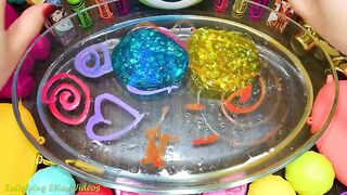 Mixing Makeup, Glitter and More into Clear Slime Satisfying Slime Videos #639