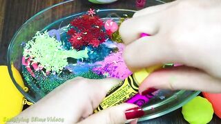 Mixing Makeup, Glitter and More into Clear Slime Satisfying Slime Videos #639