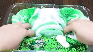 GREEN vs YELLOW | Mixing Random Things into GLOSSY Slime | Satisfying Slime Videos #632