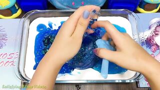 BLUE Slime | Mixing Random Things into GLOSSY Slime | Satisfying Slime Videos #618