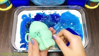 BLUE Slime | Mixing Random Things into GLOSSY Slime | Satisfying Slime Videos #618