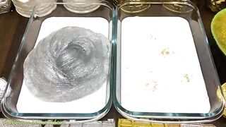SILVER vs GOLD | Mixing Random Things into GLOSSY Slime | Satisfying Slime Videos #605