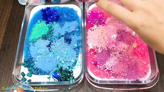 UNICORN BLUE vs PINK | Mixing Random Things into GLOSSY Slime | Satisfying Slime Videos #600