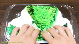Green vs Pink ! Mixing Random Things into GLOSSY Slime! Satisfying Slime Videos #584