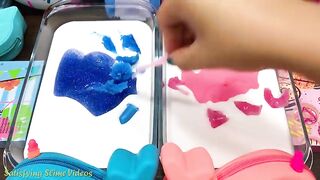 Blue vs Pink ! Mixing Random Things into GLOSSY Slime! SlimeSmoothie Satisfying Slime Video #580