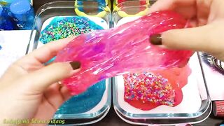 Blue vs Pink ! Mixing Random Things into GLOSSY Slime! SlimeSmoothie Satisfying Slime Video #578