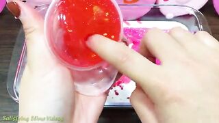 Series PINK Slime! Mixing Random Things into GLOSSY Slime! Satisfying Slime Videos #546