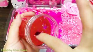 Series PINK HELLO KITTY Slime | Mixing Random Things into GLOSSY Slime! Satisfying Slime Videos #513