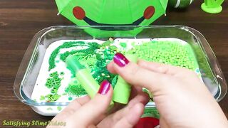 Series GREEN COCA COLA Slime ! Mixing Random Things into GLOSSY Slime! Satisfying Slime Videos #512