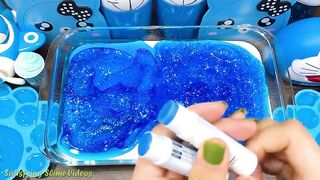 Series BLUE DORAEMON Slime ! Mixing Random Things into GLOSSY Slime! Satisfying Slime Videos #507
