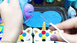 Series BLUE UNICORN Slime ! Mixing Random Things into GLOSSY Slime! Satisfying Slime Videos #506