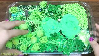 Series GREEN Slime | Mixing Random Things into CLEAR Slime | Satisfying Slime Videos #501
