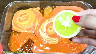 Halloween Orange Slime ! Mixing Makeup and Clay into Store Bought Slime! Satisfying Slime #486