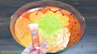 Halloween Orange Slime ! Mixing Random Things into Slime! Slimesmoothie Satisfying Slime Videos #472