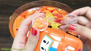Halloween Orange Slime ! Mixing Random Things into Slime! Slimesmoothie Satisfying Slime Videos #472