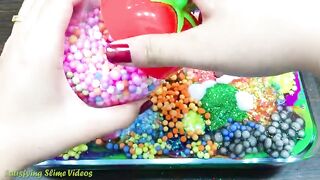 Relaxing with Piping Bags !! Mixing Random Things Into Slime  Satisfying Slime Smoothie #444