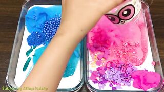 BLUE vs PINK ! Mickey and HELLO KITTY ! Special Series #40 Mixing Random Things into Slime