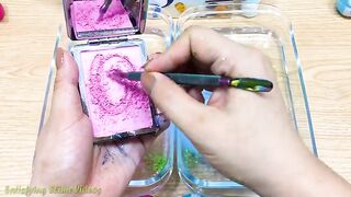 Love Sea - PINK vs BLUE | Mixing Makeup Eyeshadow into Clear Slime ! Satisfying Slime Videos #39