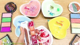 RAINBOW ! Mixing Makeup Eyeshadow into Clear Slime ! Special Series #32 Satisfying Slime Videos