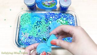 Special Series #30 BLUE Satisfying Slime Videos - Mixing Random Things into Store Bought Slime