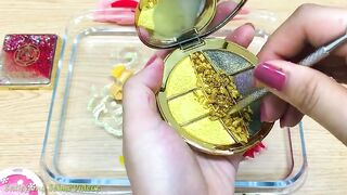 RED vs GOLD ! Mixing Makeup Eyeshadow into Clear Slime ! Special Series #29 Satisfying Slime Videos