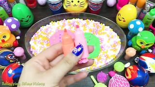 Mixing Random Things into RAINBOW FLOAM Slime !!! Slimesmoothie Satisfying Slime Videos