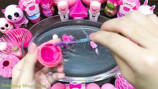 Special Series PINK Satisfying Slime Videos ! Mixing Random Things into Clear Slime