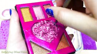 PURPLE vs PINK | Mixing Makeup Eyeshadow into Clear Slime! Special Series #23 Satisfying Slime Video