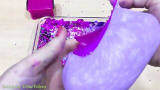 Special Series PURPLE Satisfying Slime Videos #22 | Mixing Random Things into Clear Slime
