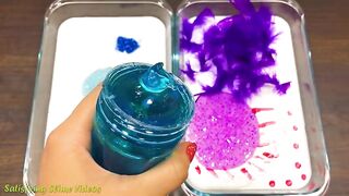 Special Series #20 DORAEMON and HELLO KITTY PURPLE vs BLUE !! Mixing Random Things into Glossy Slime