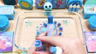 Special Series BLUE Satisfying Slime Videos #19 - Mixing Random Things into Clear Slime