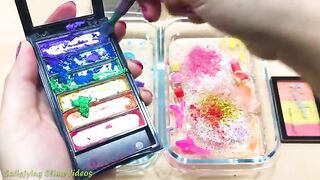 Rainbow - Mixing Makeup Eyeshadow Into Slime! Special Series 16 Satisfying Slime Video