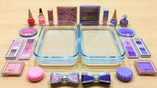 Special Series #14 PURPLE vs PINK | Mixing Makeup Eyeshadow into Clear Slime! Satisfying Slime Video