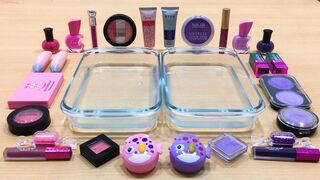 Special Series #13 PURPLE vs PINK | Mixing Makeup Eyeshadow into Clear Slime! Satisfying Slime Video