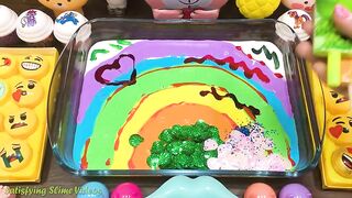 Mixing Random Things into Rainbow Glossy Slime !!! SlimeSmoothie Satisfying Slime Videos