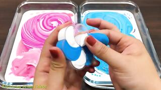 Special Series #12 BLUE DOREAMON vs PINK HELLO KITTY !! Mixing Random Things into GLOSSY Slime